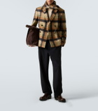 Dries Van Noten Leather-trimmed cotton canvas tote bag