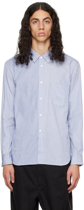Photo: Comme des Garçons Homme Deux Blue Striped Shirt