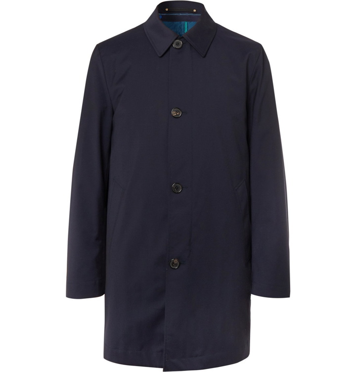 Photo: Paul Smith - Loro Piana Storm System Wool Car Coat with Detachable Quilted Shell Liner - Blue