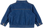 Chloé Baby Blue Pleated Denim Jacket