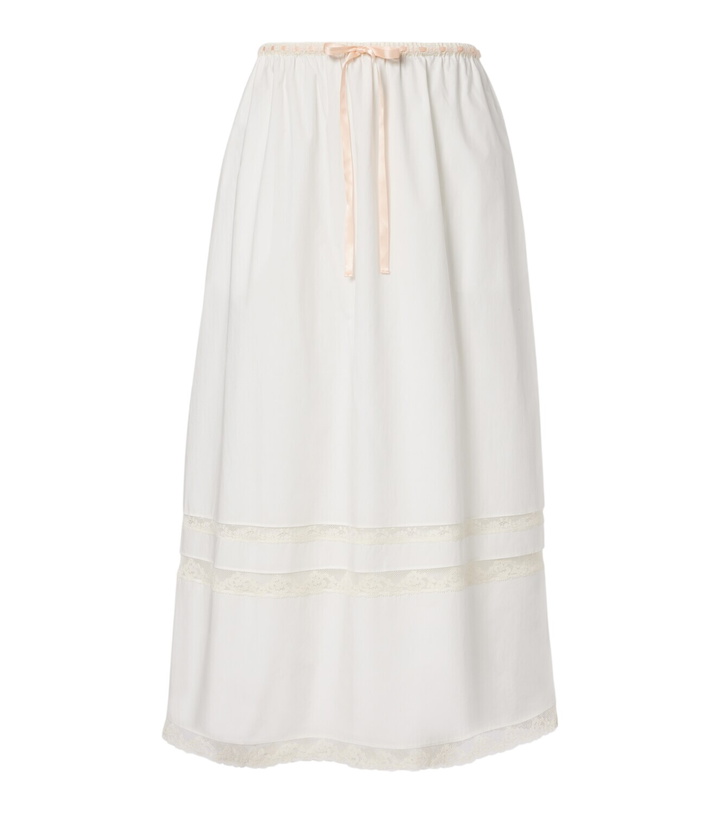 Photo: Posse Alma lace-trimmed midi skirt