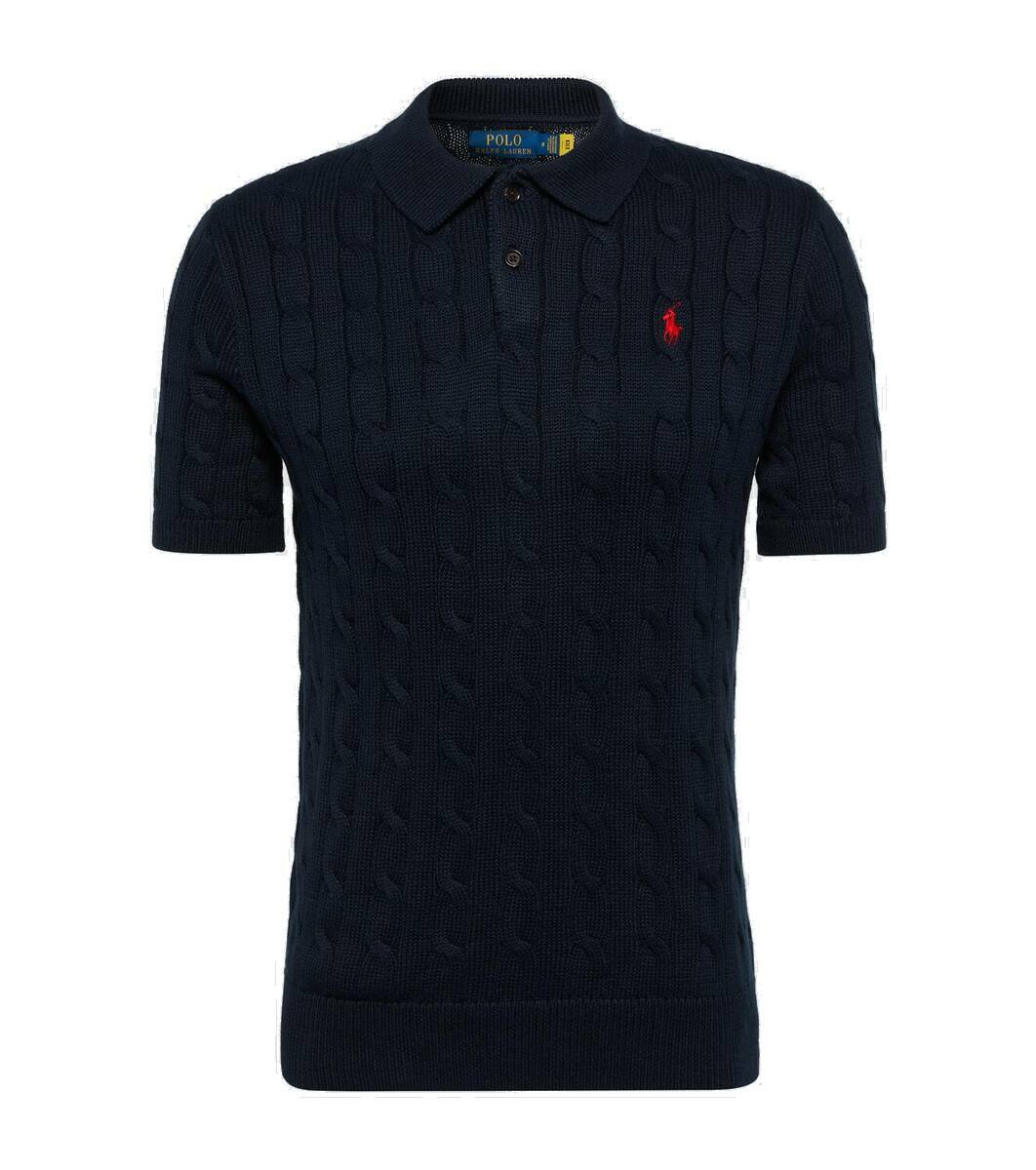 Polo Ralph Lauren Cable-knit cotton polo shirt Polo Ralph Lauren