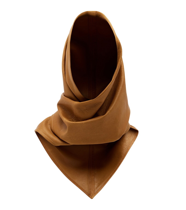 Photo: Nour Hammour Draped leather hood