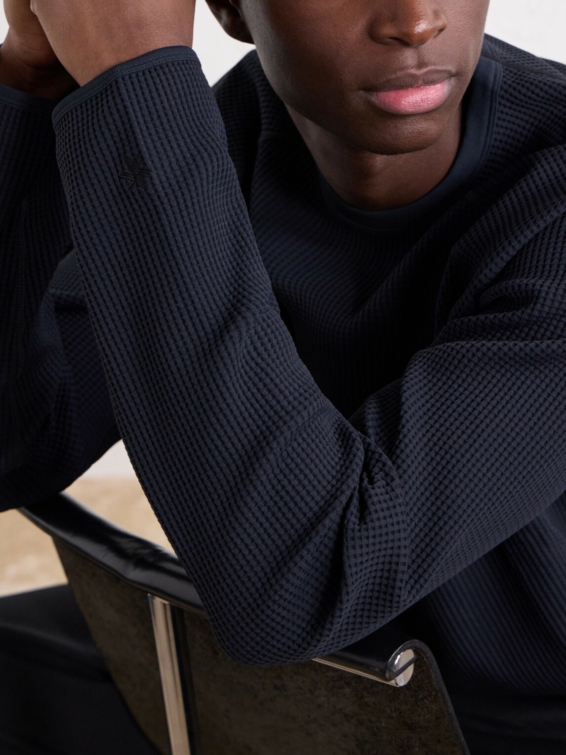 Goldwin - Waffle-Knit T-Shirt - Black