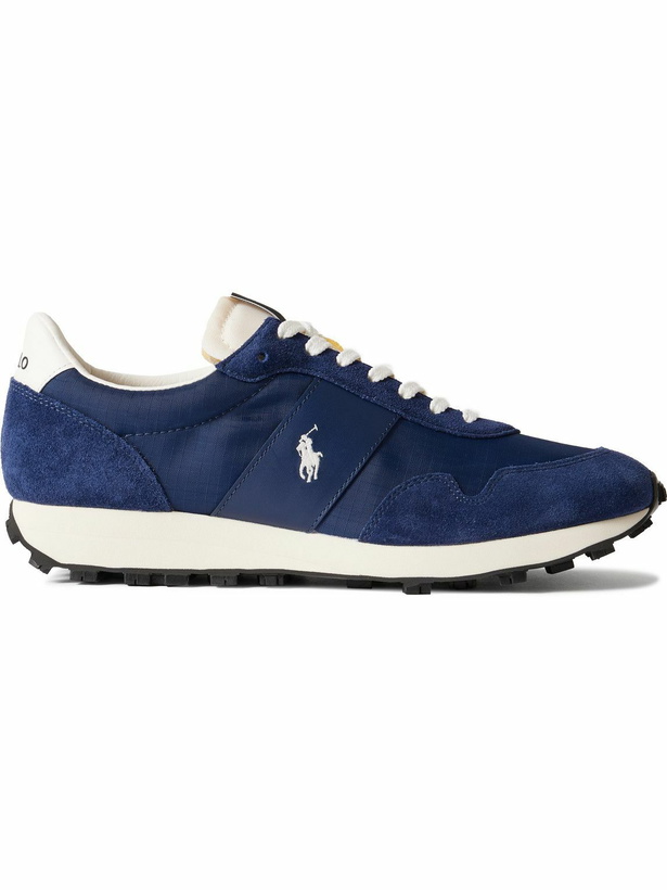 Photo: Polo Ralph Lauren - PRL Trail 125 Leather and Suede-Trimmed Ripstop Sneakers - Blue