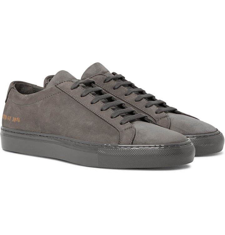 Photo: Common Projects - Achilles Lux Nubuck Sneakers - Gray