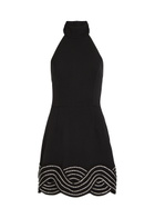 Rebecca Vallance Bellatrix Crystal-embellished Crepe Mini Dress Black