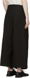 Jan-Jan Van Essche Black Linen Loose Fit Trousers