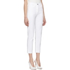 A-Plan-Application White Straight Cropped Jeans