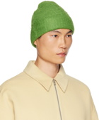 Acne Studios Green Wool Mohair Beanie