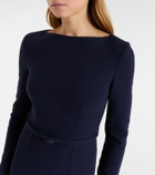 Roland Mouret Belted wool crêpe midi dress