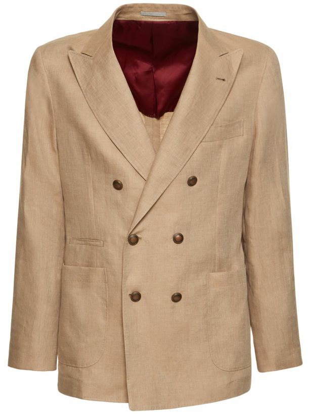 Photo: BRUNELLO CUCINELLI - Double Breast Linen Jacket