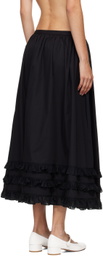 Molly Goddard Black Olive Midi Skirt