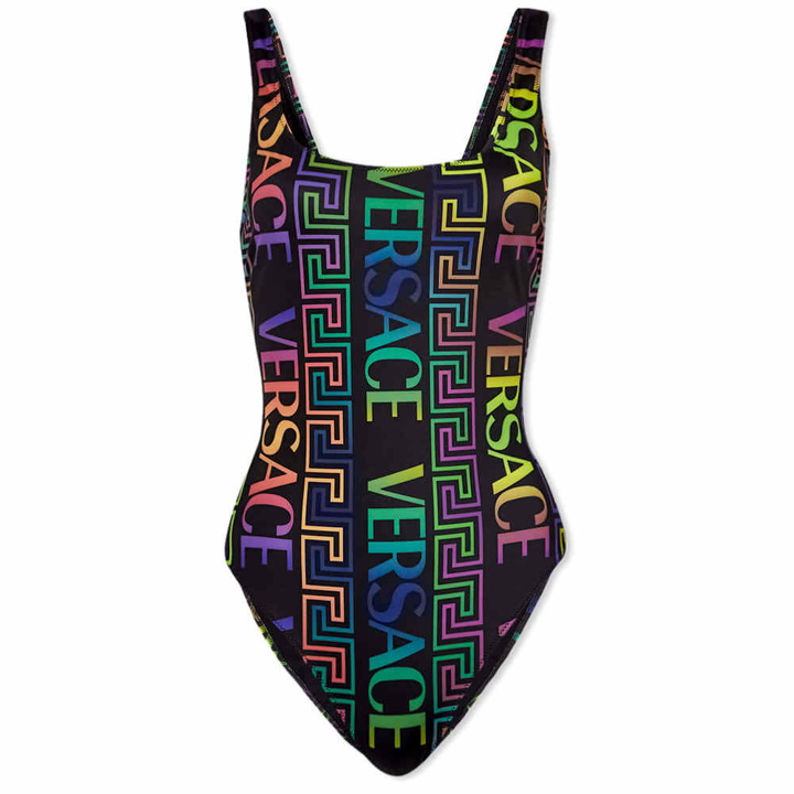 Photo: Versace Logo Rainbow Swimsuit