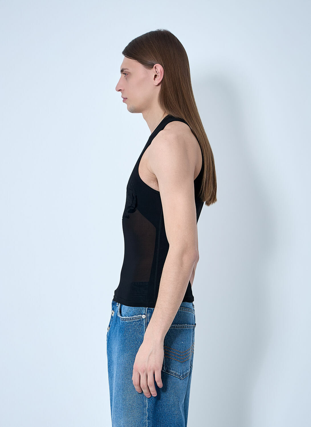 Jean Paul Gaultier Mesh Tattoo Tank Top