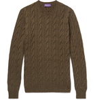 Ralph Lauren Purple Label - Cable-Knit Cashmere Sweater - Men - Brown