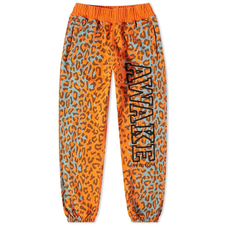 Photo: Awake NY Block Logo Sweat Pant in Printed Leopard