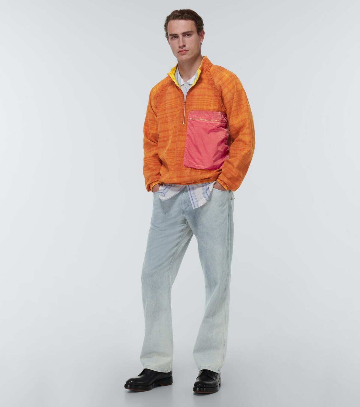Ranra Graenmo linen-blend half-zip sweater
