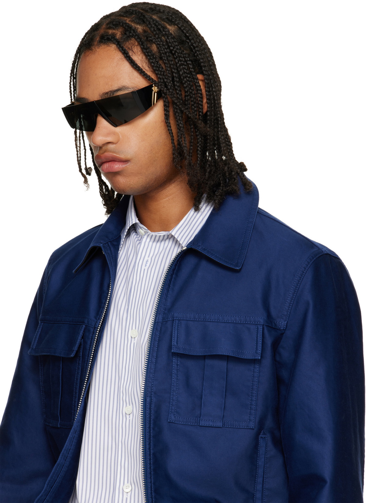 Versace Black Edge Mask Sunglasses