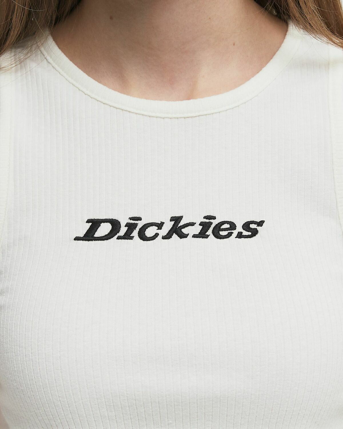 DICKIES RIB TOP Beige Womens Shortsleefe