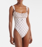 Montce Cynthia floral ruffled swimsuit