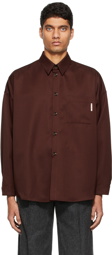 Marni Burgundy Dyed Yarn Shirt