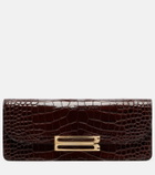 Victoria Beckham Dorian East-West croc-effect leather clutch