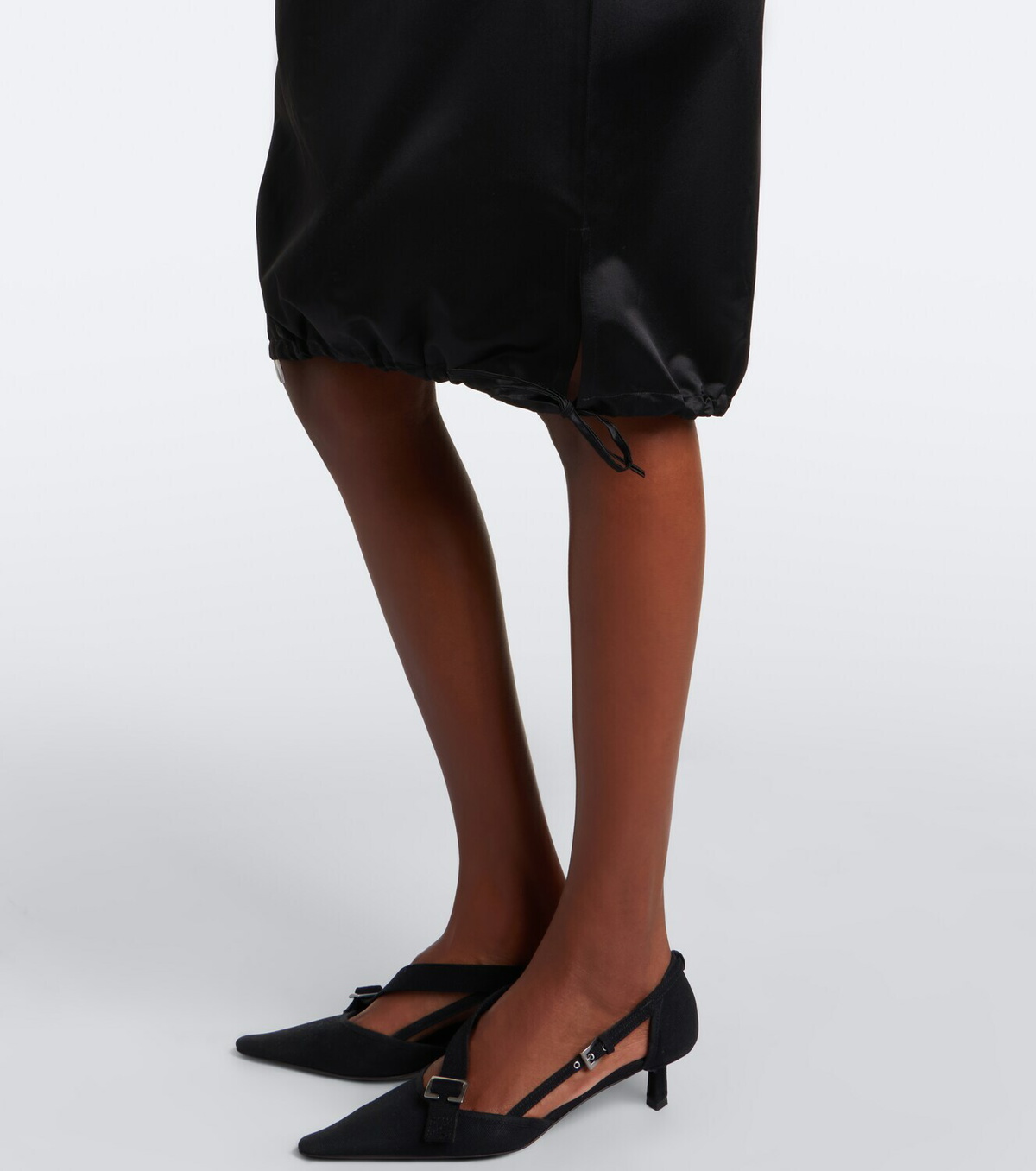 Prada Silk satin midi skirt