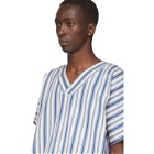 Jil Sanderand Blue and White Stripe Deckchair T-Shirt