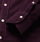 Boglioli - Slim-Fit Garment-Dyed Cotton-Corduroy Shirt - Men - Burgundy