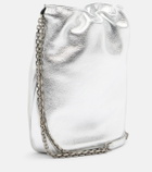 Roger Vivier Pilgrim Nano metallic leather bucket bag