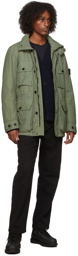 Stone Island Green Naslan Light Watro Coat