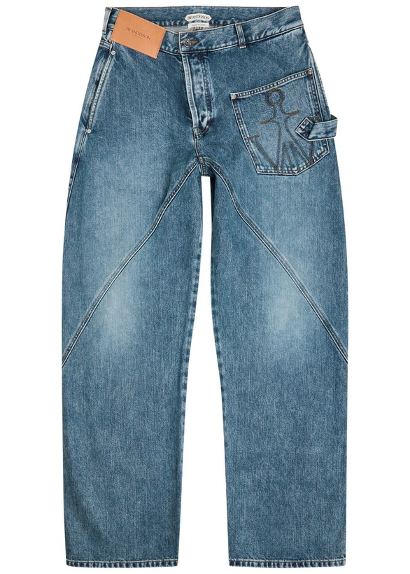 Photo: JW Anderson Twisted Workwear Straight-leg Jeans Mid Blu