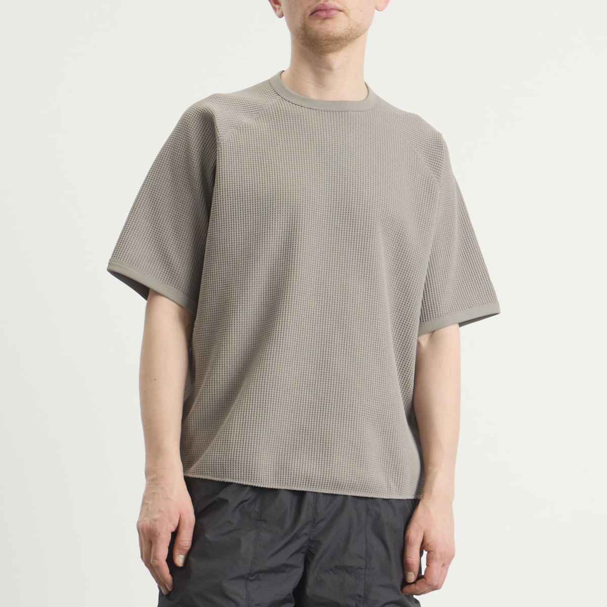 Goldwin Men's Waffle Light T-Shirt in Arid Beige