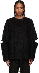 Song for the Mute Black Mohair Split Sleeve Sweater