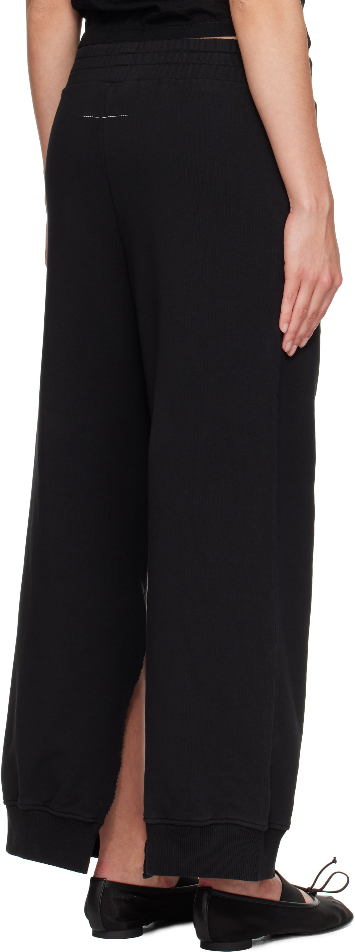 MM6 Maison Margiela Black Cotton Lounge Pants