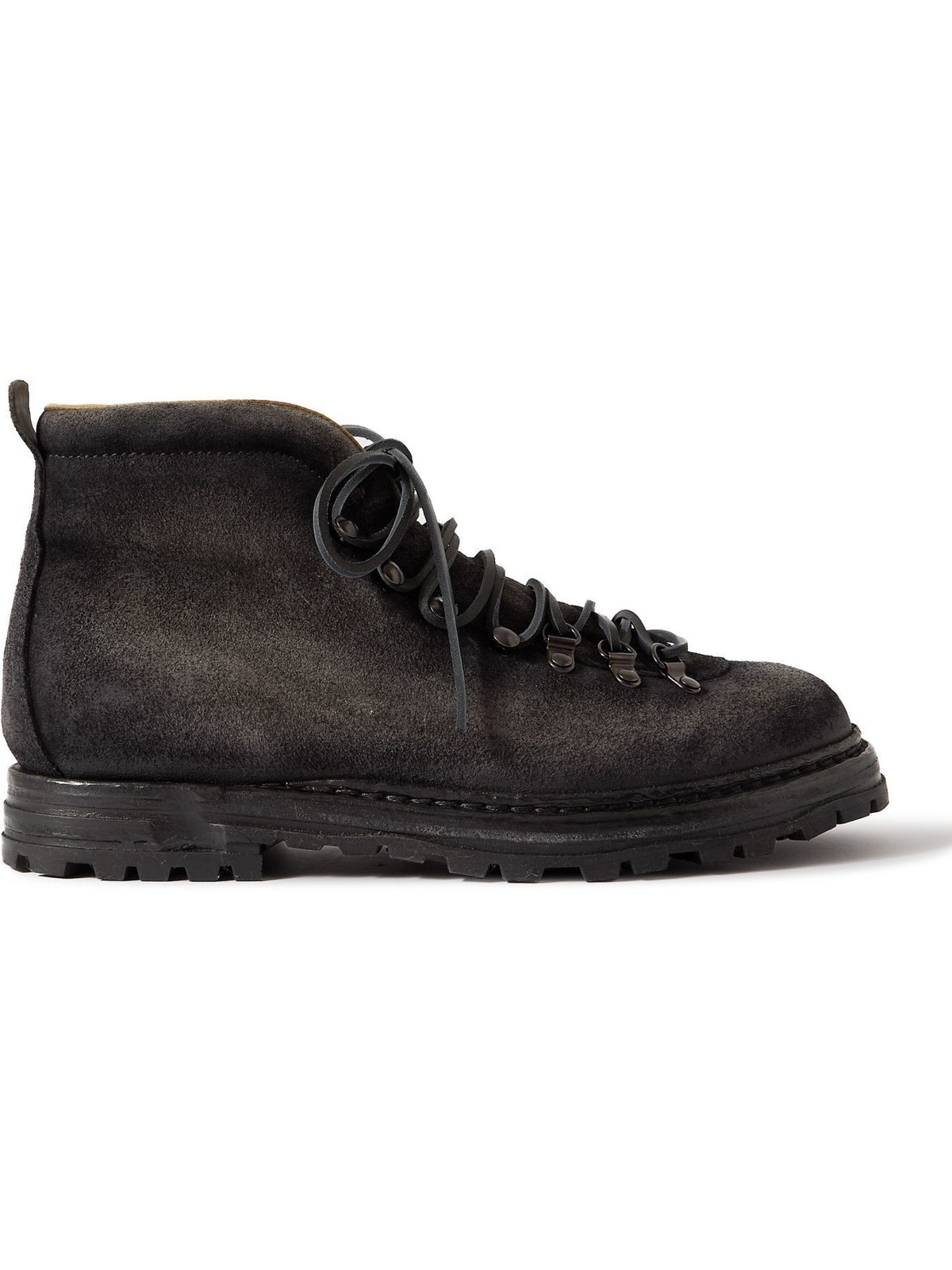 OFFICINE CREATIVE - Artik Shearling-Lined Burnished-Suede Boots - Gray ...