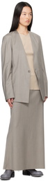 Gabriela Coll Garments Gray No.63 Summer Wool Folded Blazer
