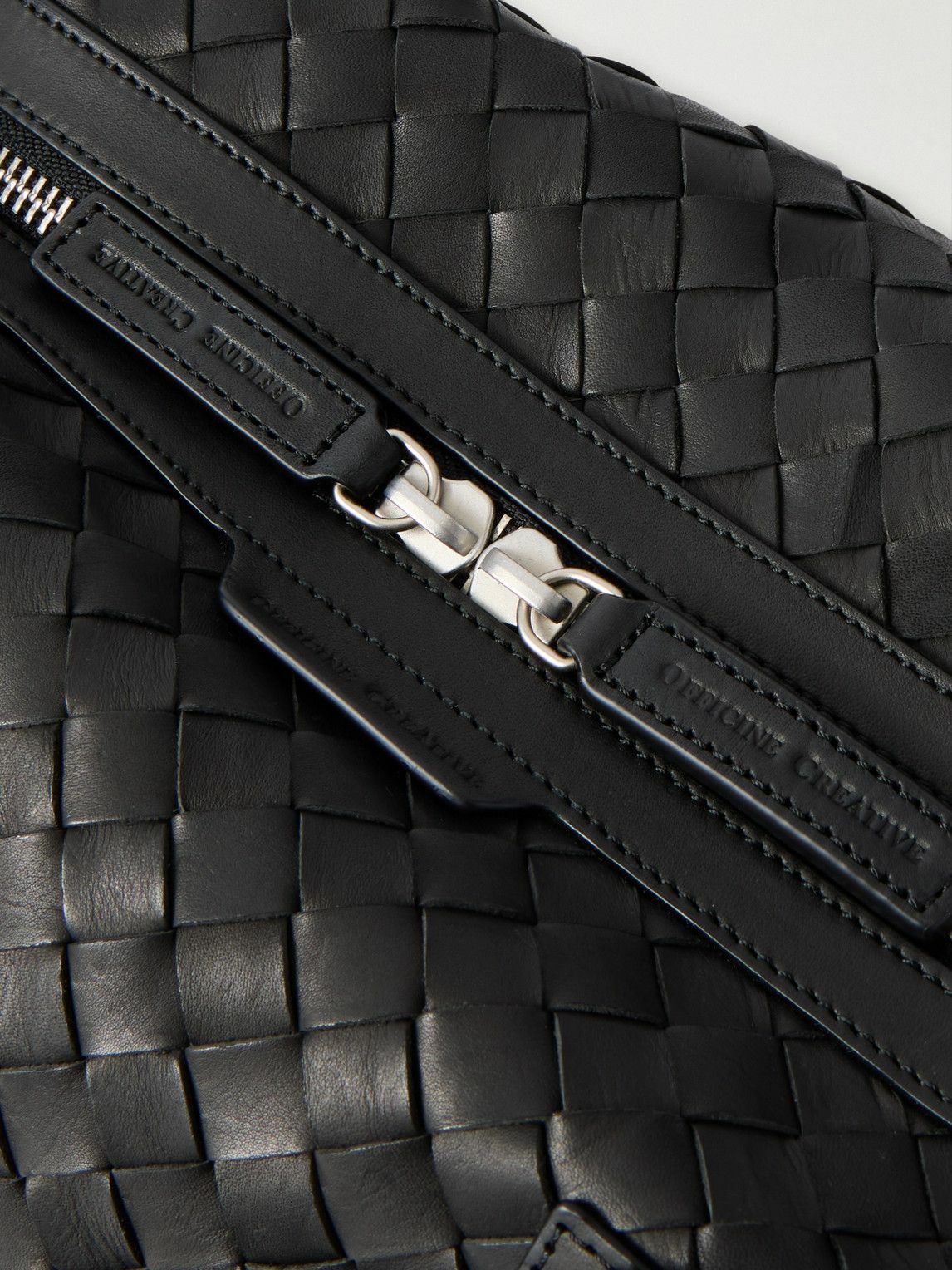 Officine Creative - Woven Leather Weekend Bag