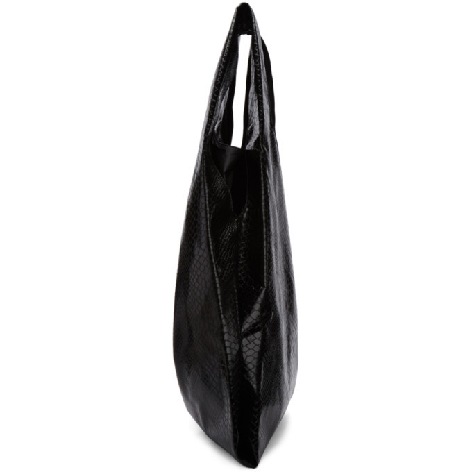 Mm6 maison martin margiela discount large black leather shopping bag