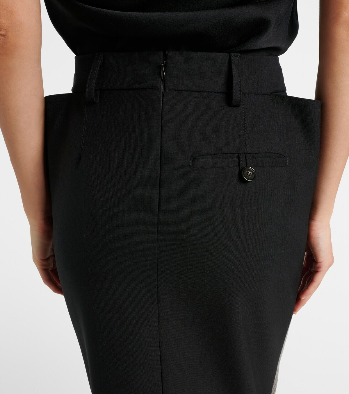 Stella McCartney Snake-effect midi skirt