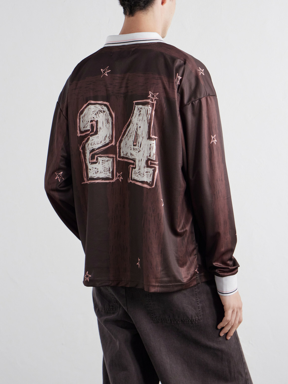 NAHMIAS - Scribble Printed Jersey T-Shirt - Brown