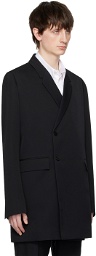 SAPIO Black Double-Breasted Coat