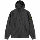 Stone Island Men's Soft Shell-R Hooded Jacket in Black