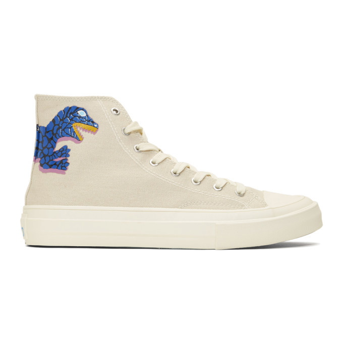 Photo: PS by Paul Smith Ivory Kirk Dino High-Top Sneakers