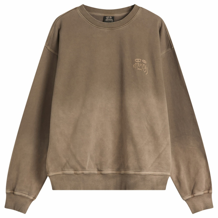 Photo: Karma8a Men's Washed Crewneck Sweatshirt in Brown