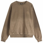 Karma8a Men's Washed Crewneck Sweatshirt in Brown