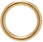 Versace Gold Engraved Greek Key Ring