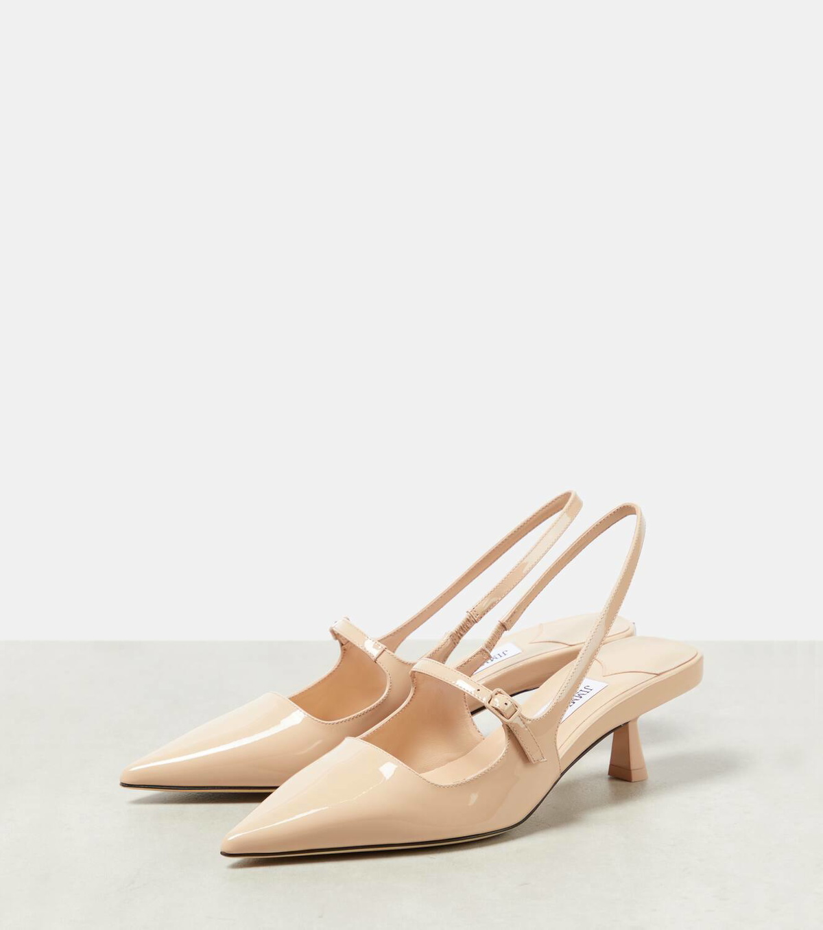 パーティーシューズ Jimmy Choo \"Didi 45\" slingbacks Pink Didi 45 | Macaron Patent Leather Pointed Pumps | JIMMY CHOO