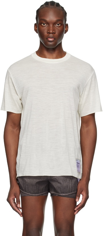 Photo: Satisfy Off-White Crewneck T-Shirt
